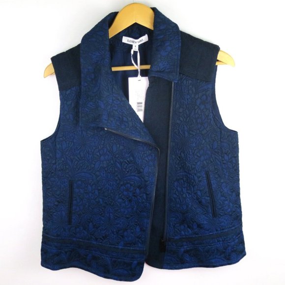 Elizabeth and James Asymmetrical Jacquard Vest Size 8 - Picture 7 of 11